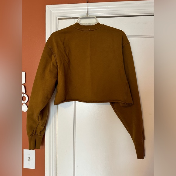 Good American Cropped & Cool French Terry Sweatshirt - Picture 3 of 7